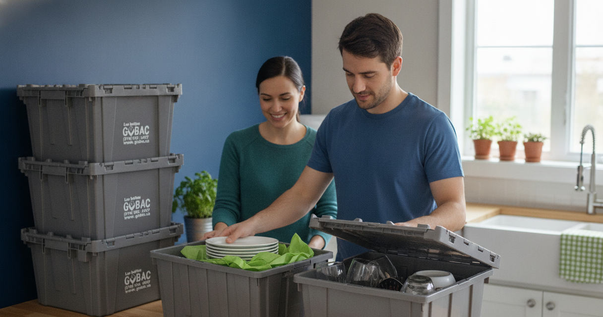 Comment emballer sa cuisine sans rien casser : la méthode avec bacs empilables